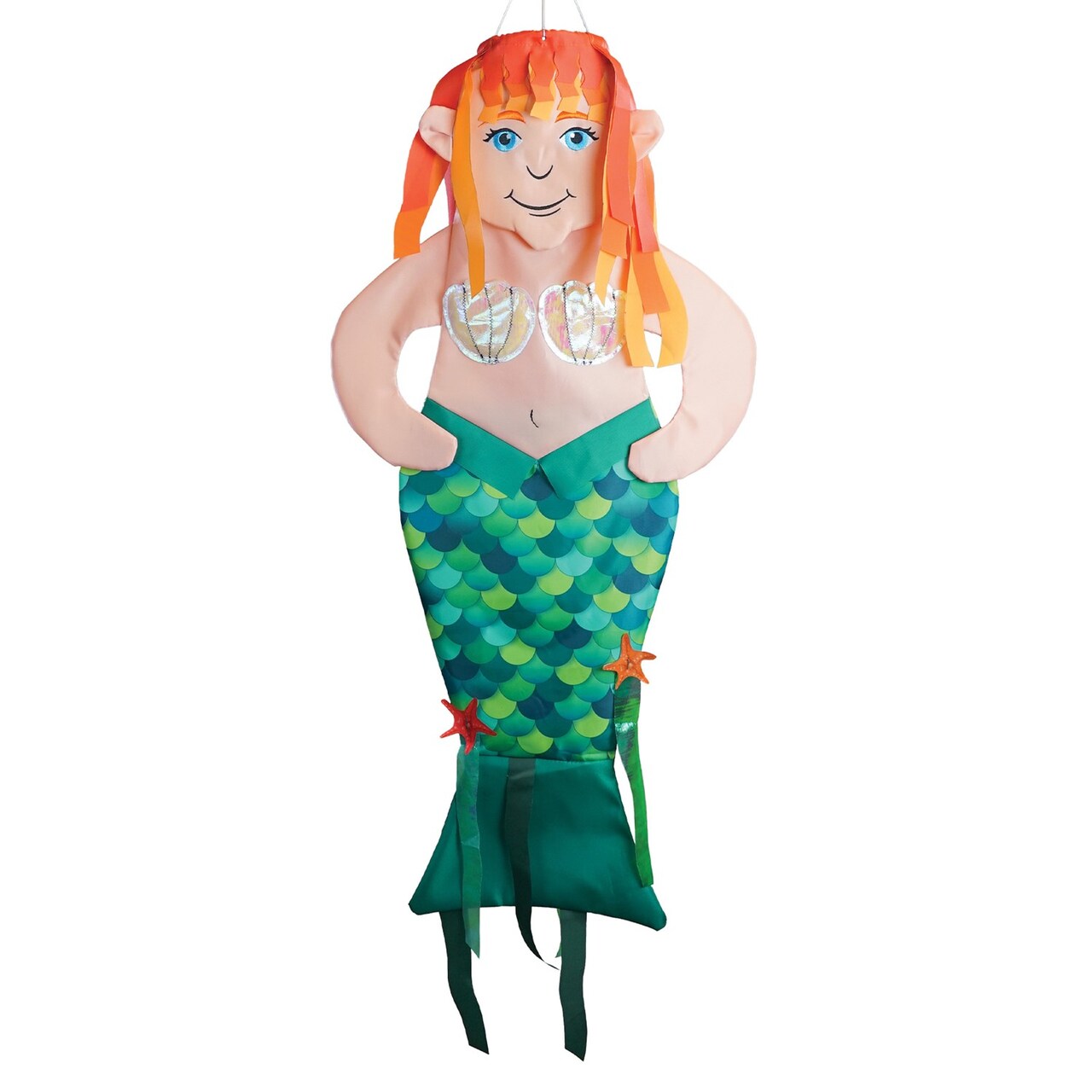 In the Breeze 1154 — Mermaid Wind Friend — Fun and Colorful 3D Windsock for Beach House, Yards and Gardens